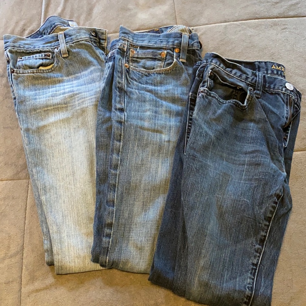 3 pairs of American Eagle jeans
